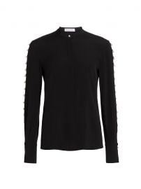 Oleana Faux-Pearl Button Sleeve Top at Saks Fifth Avenue